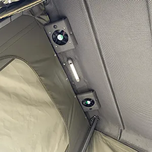 bundutec overlanding tent lights inside of the tent